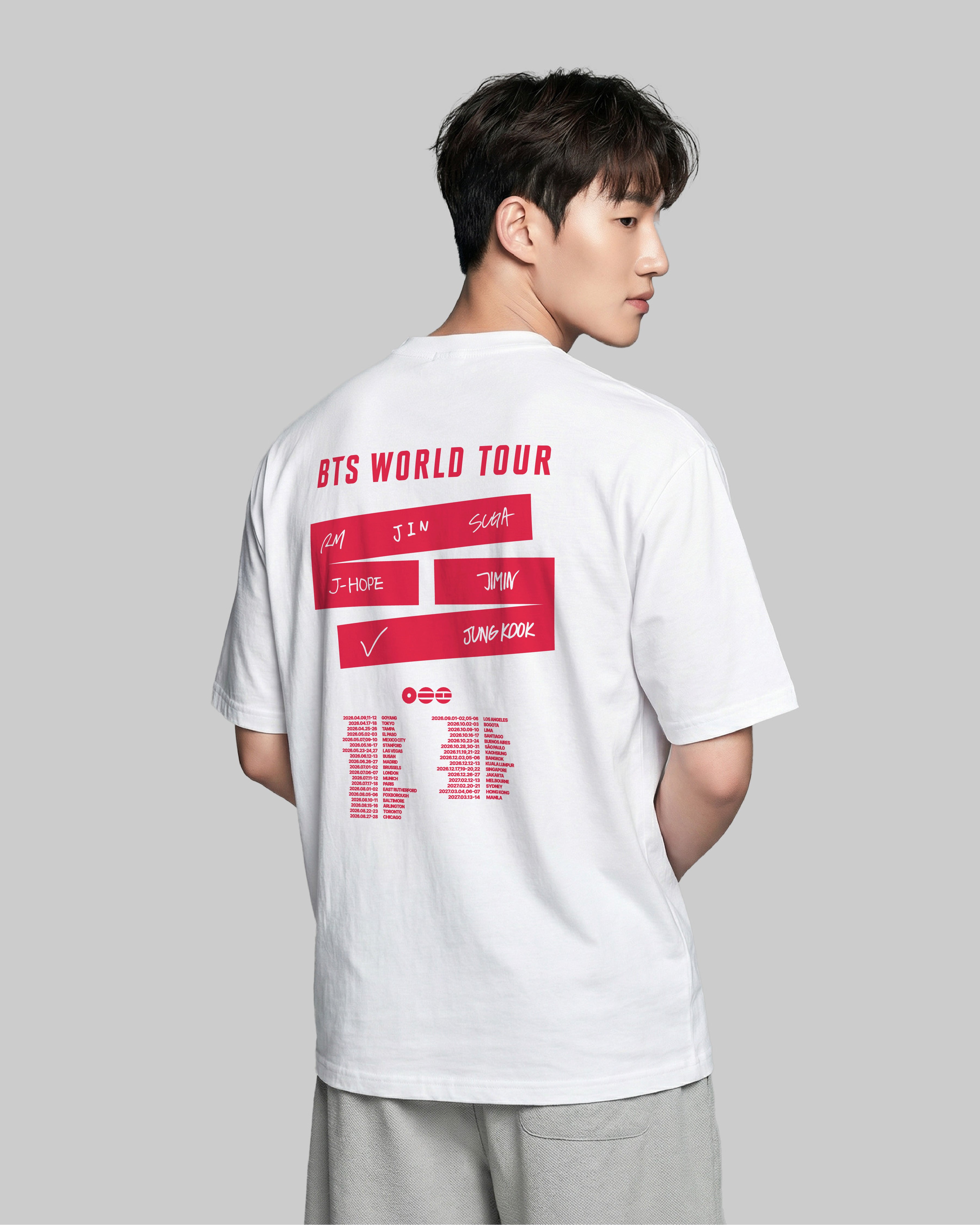 Camiseta BTS • ARIRANG • World Tour o Line-up