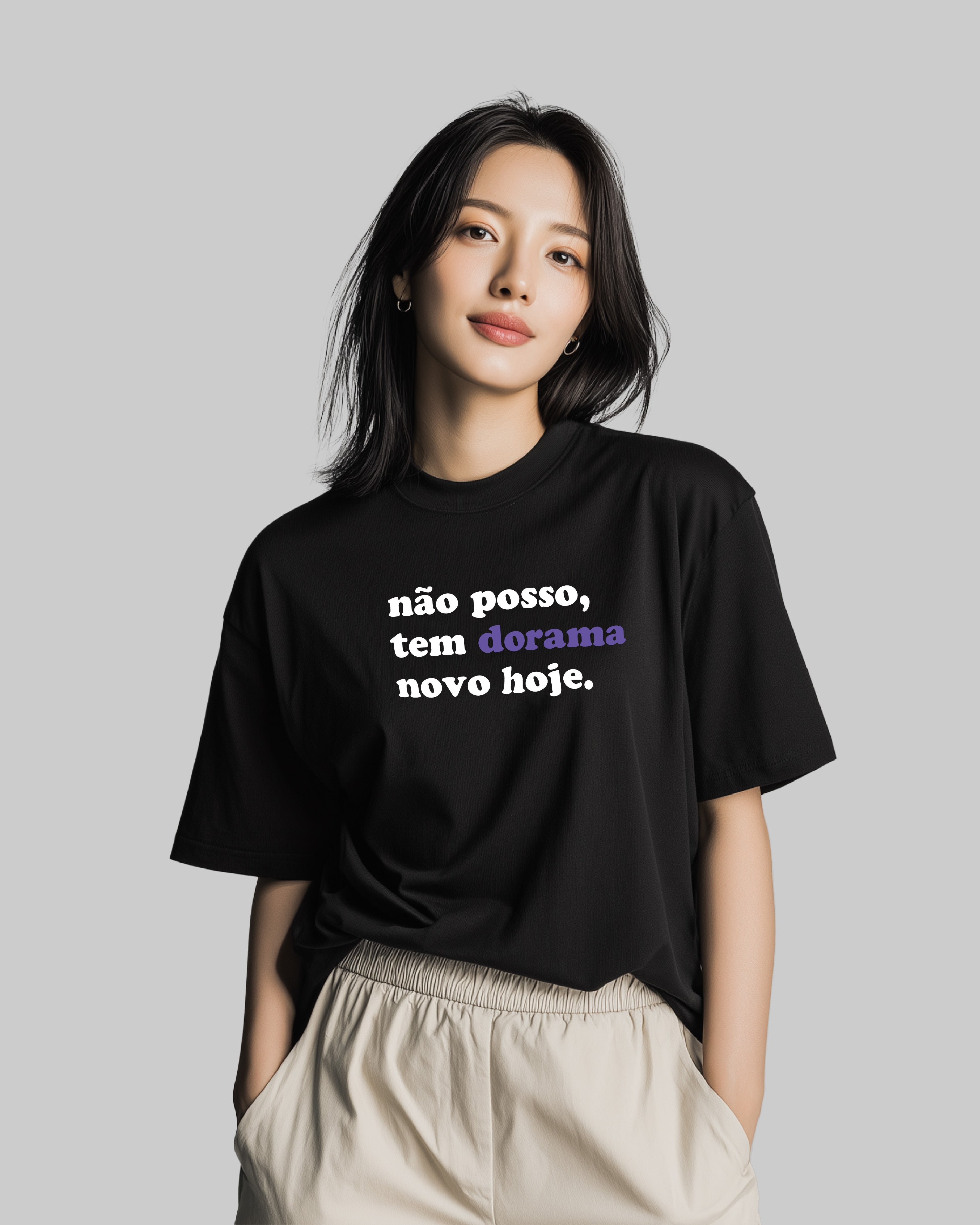 Camiseta Não posso, tem dorama novo hoje